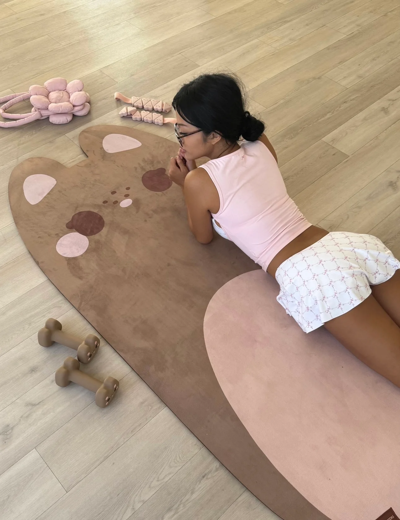 Chunky Long + Wide Yoga Mat 10MM - Maple the Bunny - Image 4