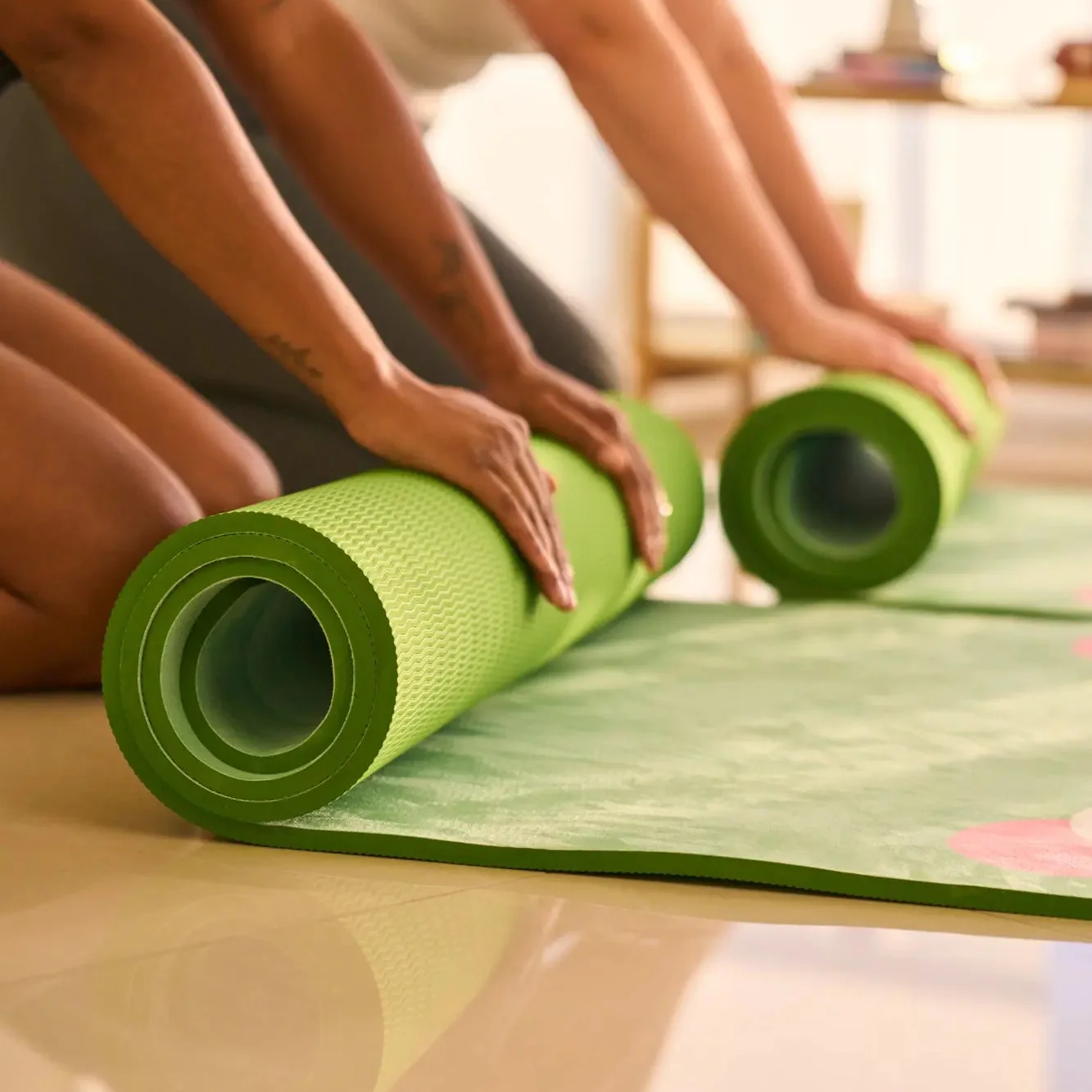 Chunky Long + Wide Yoga Mat 10mm - Moss the Frog - Image 3